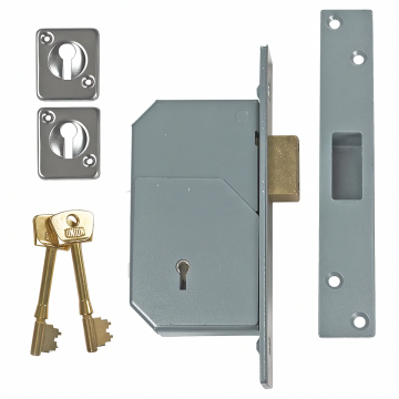 Union 3G110 5 Detainer Deadlock 73mm Satin (Chubb At Heart)