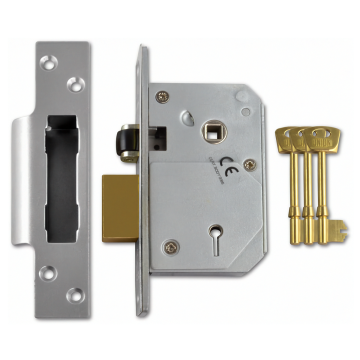 Union 3K74E 5 Lever Sashlock 67mm Satin BS3621 (Chubb At Heart)