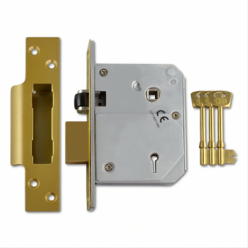 Union 3K74E 5 Lever Sashlock 80mm Brass BS3621 (Chubb At Heart)