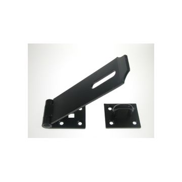 617 152Mm Black Japanned Safety Hasp & Staple