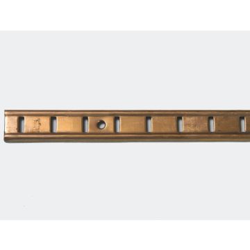7476 6ft Polished Brass Universal Bookcase Shelving Strip