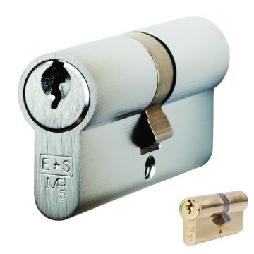 Eurospec 5 Pin 70mm Euro Double Cylinder Lock 3 Keys