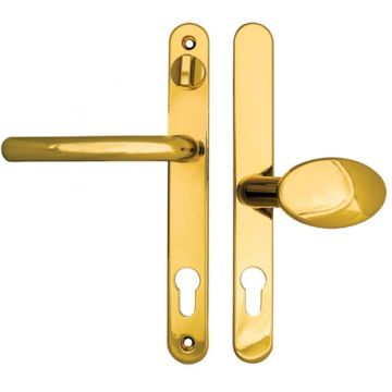 Fab Fix Balmoral 92/62mm Lever Pad Door Handle With Snib Hardex Gold