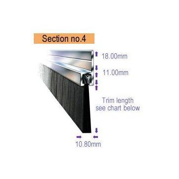 FS4/26 26mm Brush Draught Excluder 3M Length Aluminium Carrier