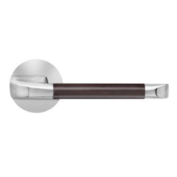 Karcher Kent Lever Door Handle Leather - Stainless Steel EPL96LD - OS 71