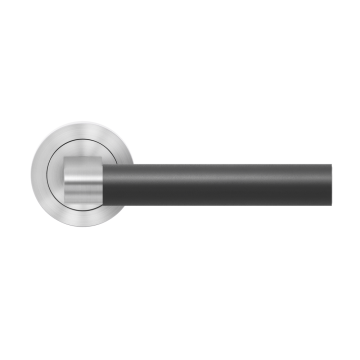Karcher Madeira Lever Door Handle Leather - Stainless Steel ER45LS - OS 71