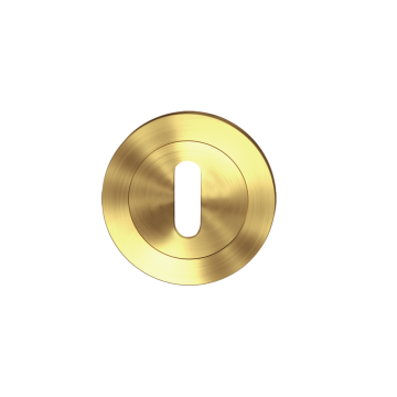 Karcher Standard Round Keyhole Cover Satin Brass CEZ1332 BB 88