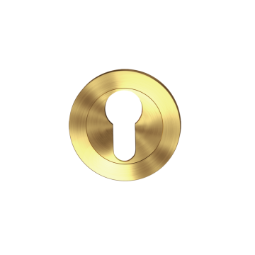 Karcher Euro Profile Round Cover Satin Brass CEZ1332 PZ 88