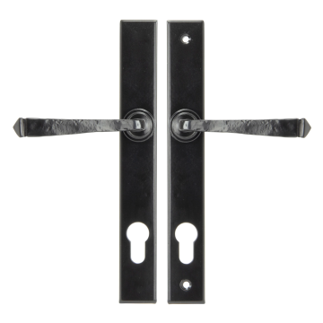 From The Anvil Avon Slimline Espag Lock Door Handle Set - Black