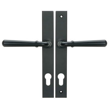 From The Anvil Newbury Slimline Espag Lock Door Handle Set - Matt Black
