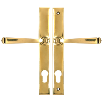 From The Anvil Avon Slimline Espag Lock Door Handle Set - Polished Brass