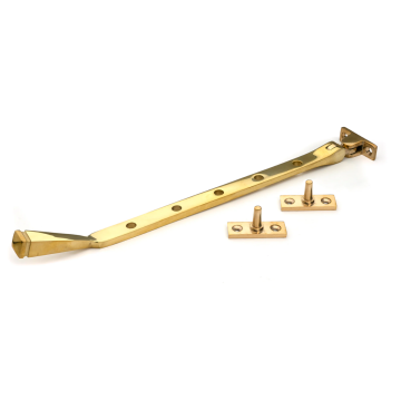 From The Anvil 12" (305mm) Avon Casement Stay - Polished Brass