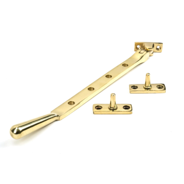 From The Anvil 10" (275mm) Newbury Casement Stay - Polished Brass