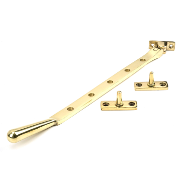 From The Anvil 12" (314mm) Newbury Casement Stay - Polished Brass