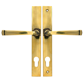 From The Anvil Avon Slimline Espag Lock Door Handle Set - Aged Brass