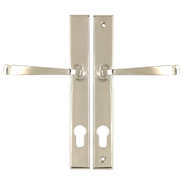 From The Anvil Avon Slimline Espag Lock Door Handle Set - Polished Nickel