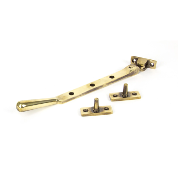 From The Anvil 8" (228mm) Newbury Casement Stay - Aged Brass