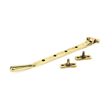 From The Anvil 10" (275mm) Newbury Casement Stay - Aged Brass
