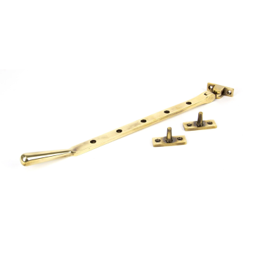 From The Anvil 12" (314mm) Newbury Casement Stay - Aged Brass