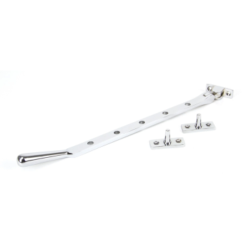 From The Anvil 12" (314mm) Newbury Casement Stay - Polished Chrome