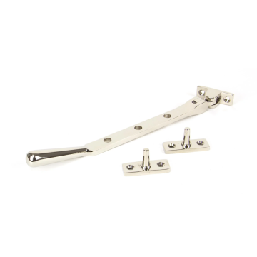 From The Anvil 8" (228mm) Newbury Casement Stay - Polished Nickel