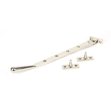 From The Anvil 10" (275mm) Newbury Casement Stay - Polished Nickel