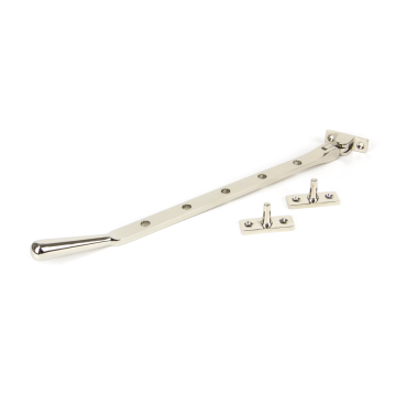 From The Anvil 12" (314mm) Newbury Casement Stay - Polished Nickel