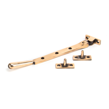 From The Anvil 8" (228mm) Newbury Casement Stay - Polished Bronze