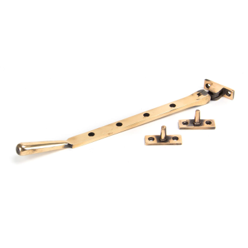 From The Anvil 10" (275mm) Newbury Casement Stay - Polished Bronze