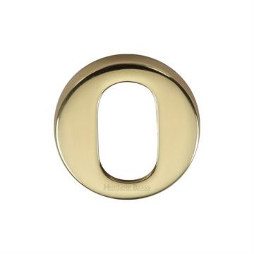 V4009 46mm P.Brass Oval Profile Key Hole Cover 10mm