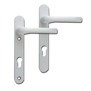 Mila ProLinea Lever Door Handle 92PZ 220mm Backplate White (050308)
