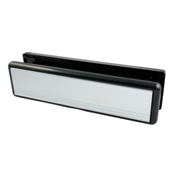 Yale Welseal Silver/Black Frame 265mm X 70mm Combination Letter Plate (110460W)