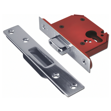 Union Strongbolt Euro Deadlock J21EUS Satin Stainless 76mm