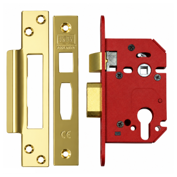 Union Strongbolt Euro Sashlock JL22EUS Brass 63mm