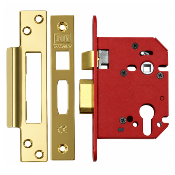Union Strongbolt Euro Sashlock JL22EUS Brass 76mm