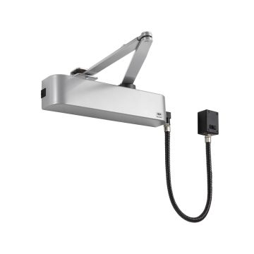 Union CE4F-E Electro Magnetic Hold Open Door Closer Satin Stainless Steel