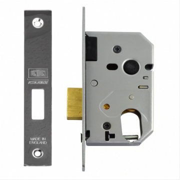 Union L2141 Oval Deadlock 63mm Satin Chrome
