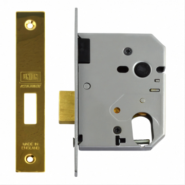 Union L2141 Oval Deadlock 76mm Polished Brass