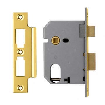 Union L2241 Oval Sashlock 76mm Polished Brass