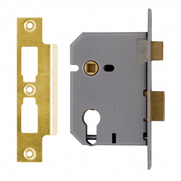 Union L2249 Euro Sashlock 63mm Polished Brass