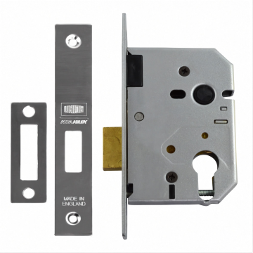 Union L2149 Euro Deadlock 76mm Satin Chrome