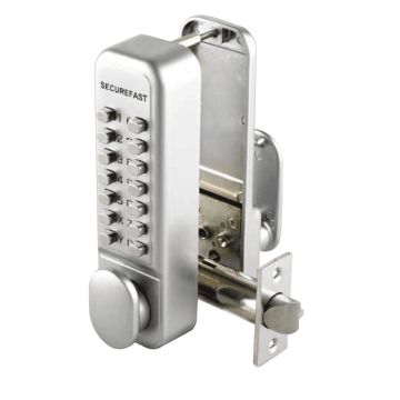 Securefast SBL320/S Mechanical Push Button Easy Code Lock Satin Chrome