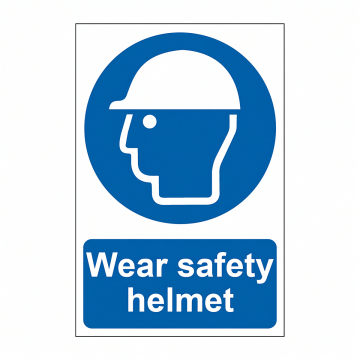 0001 Wear Safety Helmet Sign