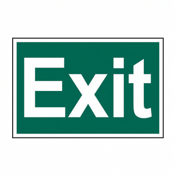 Exit Sign Text Only PVC 1515 