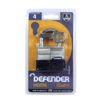 Squire Defender 50mm Laminated Steel Open Shackle Padlock Keyed Alike DFLAM50 KA