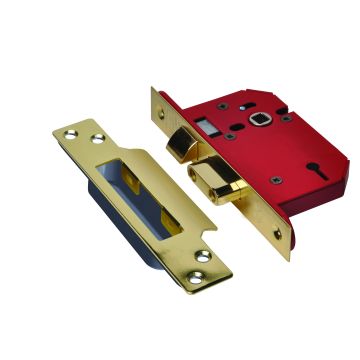 Union Strongbolt 3 Lever Sashlock Brass 76mm J2203