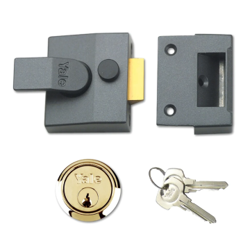 Yale 85 Deadlocking Nightlatch Narrow Style DMG/PB