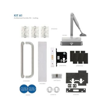 Zoo Architectural Locking Corridor Fire Door Kit KITA1