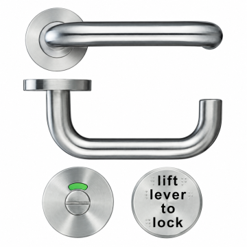 ZCS030LL Lift to Lock Lever Handle Set Stainless Steel