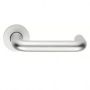 Zoo ZAA030SA Safety Lever Door Handles On Round Roses Aluminium To BS8300 thumbnail